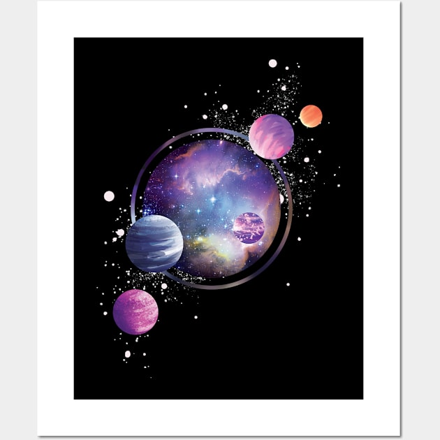 Galaxy Burst, Planet Art, Astronomy Gift, Galaxy Art, Astronaut Gift, Galaxy Space and Planets, Solar System Wall Art by Mia Delilah